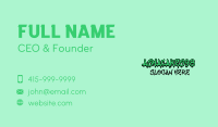 Green Graffiti Wordmark Business Card Image Preview