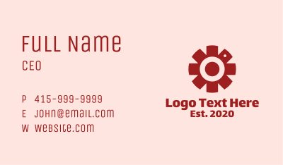 Red Camera Asterisk Business Card Image Preview