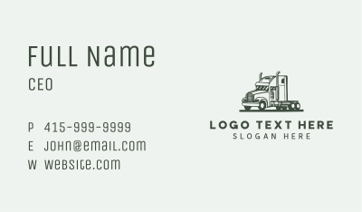 Flatbed Truck Shipment Business Card Image Preview