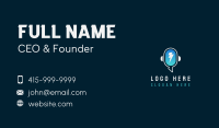 Flash Lightning Podcast Mic Business Card Image Preview