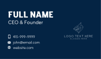 Angry Wolf Outline  Business Card Image Preview
