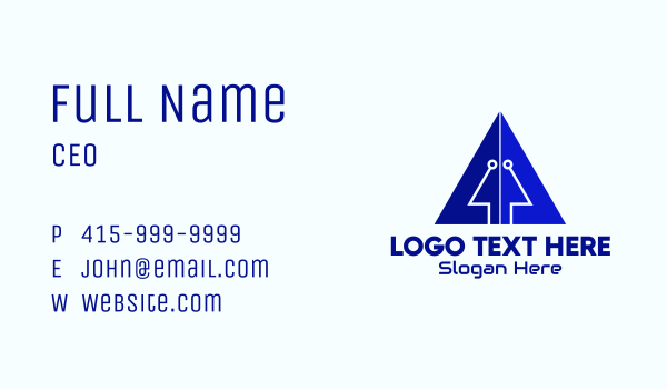 Digital Mouse Pointer Triangle Business Card Design Image Preview