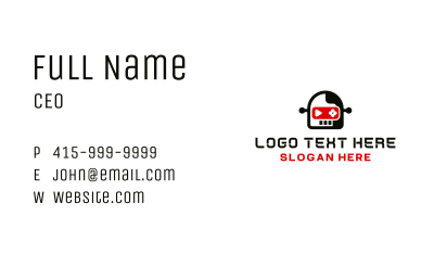 Online Gamer Mascot Business Card Image Preview