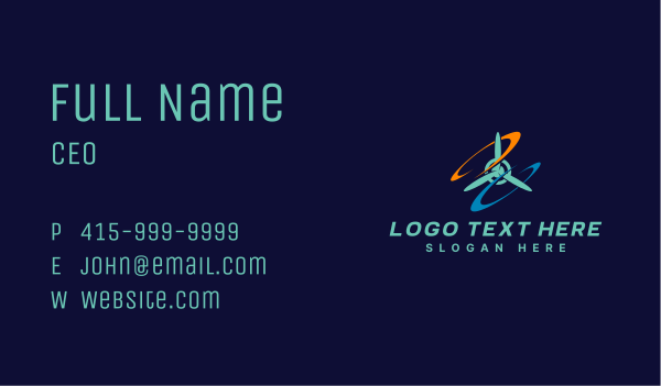 Turbine Propeller Energy Business Card Design Image Preview