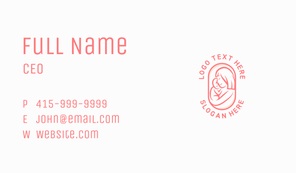 Mom Baby Pediatric Business Card Design Image Preview