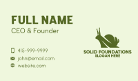 Green Silhouette Snail  Business Card Image Preview