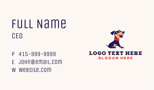 Pet Dog Veterinary Business Card Design Image Preview