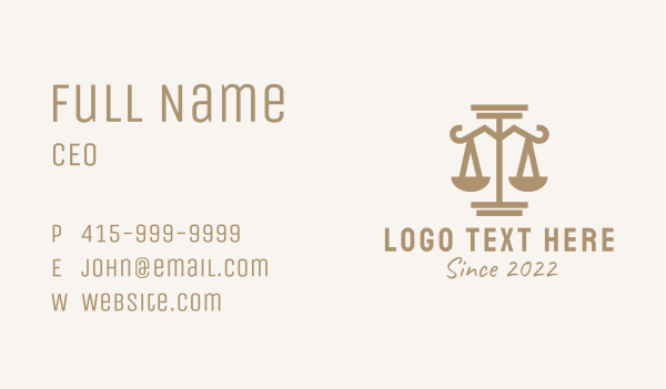 Scale Legal Service  Business Card Design Image Preview