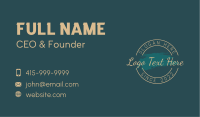 Round Elegant Watercolor Wordmark Business Card Image Preview