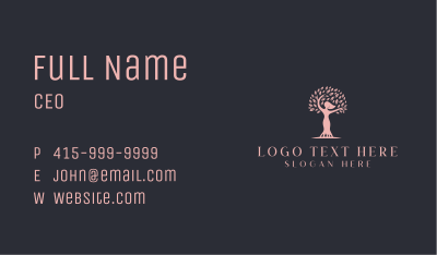 Woman Tree Wellness Business Card Image Preview