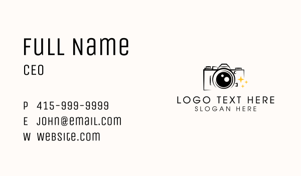 Film Camera Photography Business Card Design Image Preview