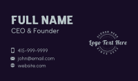Round Script Business Business Card Image Preview