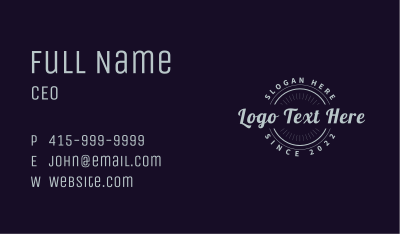 Round Script Business Business Card Image Preview