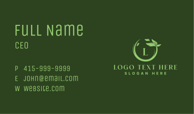 Herbal Leaf Boutique Business Card Image Preview