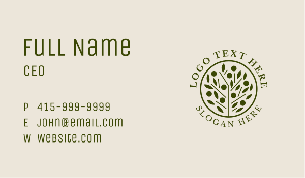 Organic Skin Care Leaf  Business Card Design Image Preview