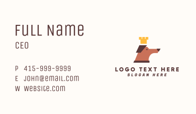 Dog Pet Crown Business Card Image Preview