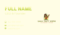 Ukelele Hawaiian Girl Business Card Design