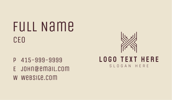 Creative Agency Letter X Business Card Design Image Preview