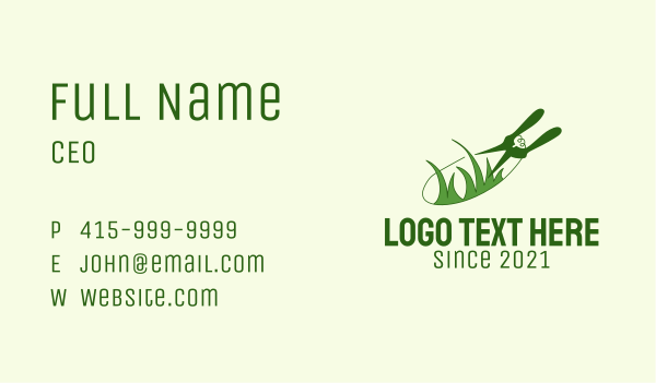 Green Grass Cutter  Business Card Design Image Preview