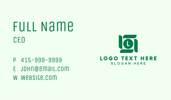 Green Business Lettermark  Business Card Design Image Preview