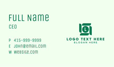 Green Business Lettermark  Business Card Image Preview