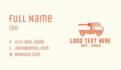 Pasta Food Truck  Business Card Image Preview