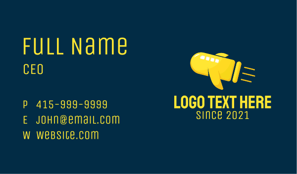 Yellow Bullet Vehicle  Business Card Design Image Preview