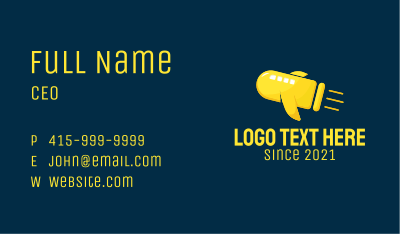 Yellow Bullet Vehicle  Business Card