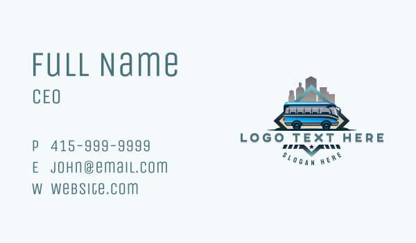 City Travel Bus Business Card Design Image Preview