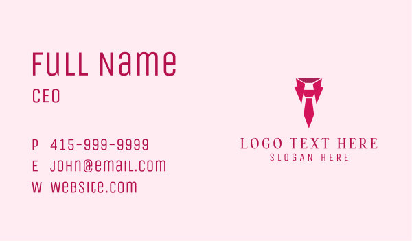 Pink Collar Job Business Card Design Image Preview