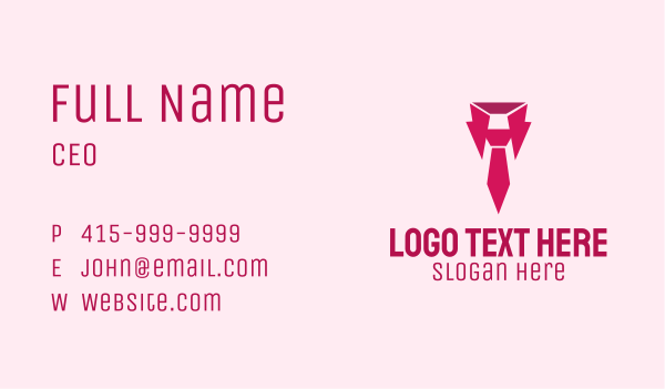 Pink Collar Job Business Card Design