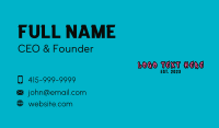 Paint Graffiti Wordmark Business Card Preview