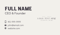 Elegant Corporate Wordmark Business Card Preview