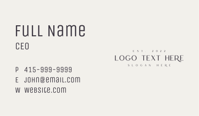 Elegant Corporate Wordmark Business Card Image Preview