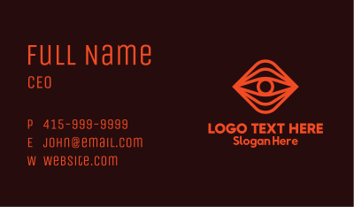 Red Eye Monoline Business Card Image Preview