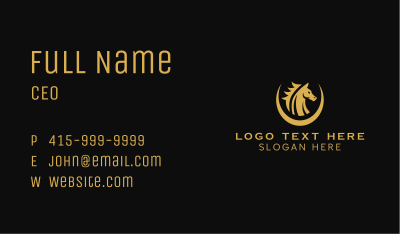 Crescent Horse Head Business Card Image Preview