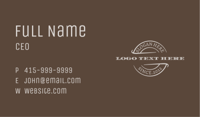 White Vintage Firm  Business Card Image Preview