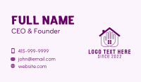 Purple Hand Real Estate  Business Card Design