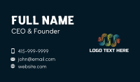 Cyber Technology Wave Business Card Preview