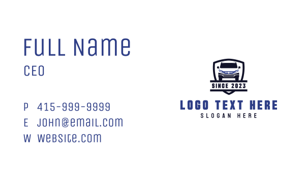 SUV Rideshare Van Business Card Design Image Preview
