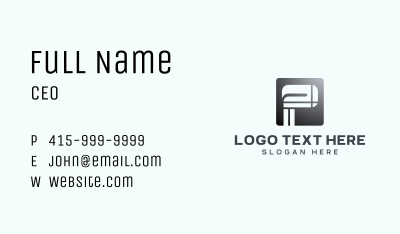 Professional Firm Letter P Business Card Image Preview
