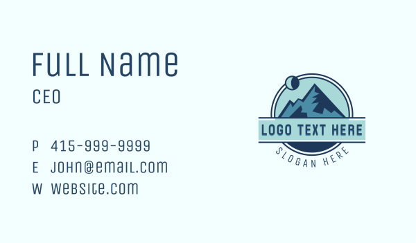 Mountain Adventure Hiking Business Card Design Image Preview