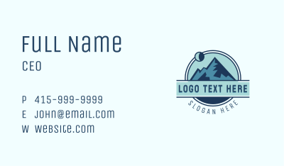 Mountain Adventure Hiking Business Card Image Preview