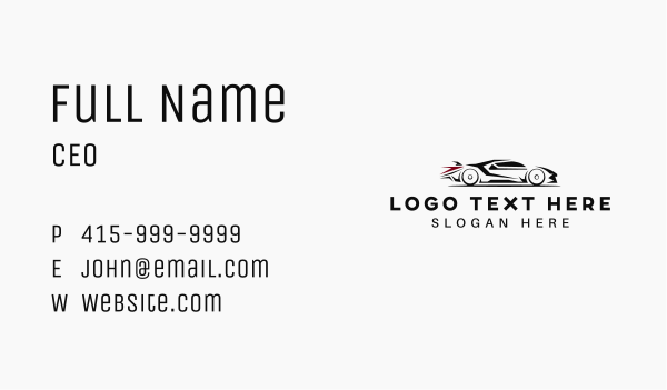 Supercar Vehicle Race Business Card Design Image Preview