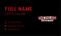 Horror Brushed Wordmark Business Card Image Preview