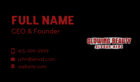 Horror Brushed Wordmark Business Card Image Preview