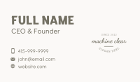 Simple Script Wordmark Business Card Image Preview