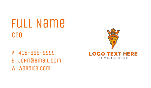 Cheezy Pizza Monarchy Business Card Design Image Preview