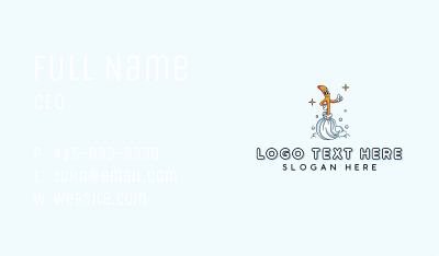 Cleaning Broom Cleaner Business Card Image Preview