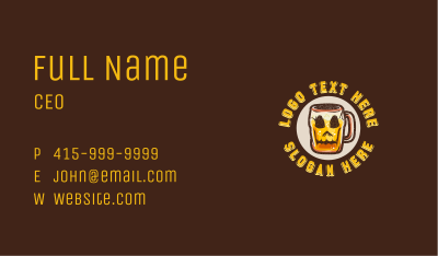 Skull Beer Mug Business Card Image Preview